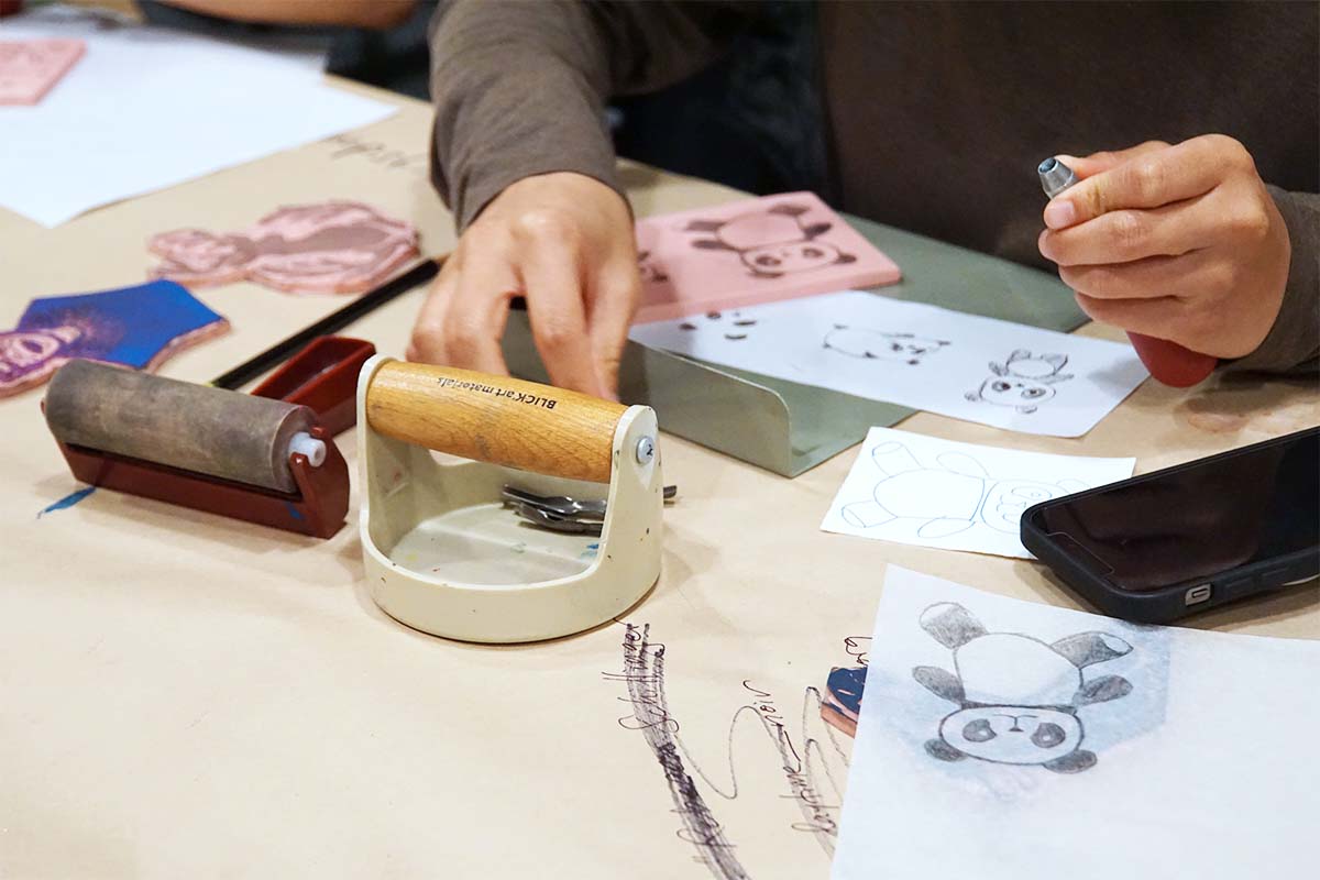 Intro to Block Printing  (ages 10-14) with Meagan Doffing - Spring 1