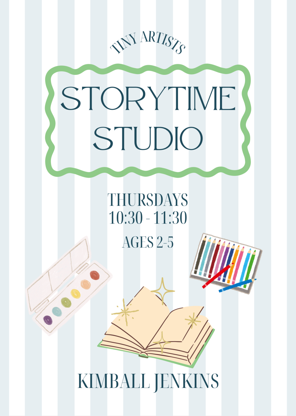 KJ Tiny Artists: Storytime Studio with Ari Murphy (ages 2-5) - Spring 1 
