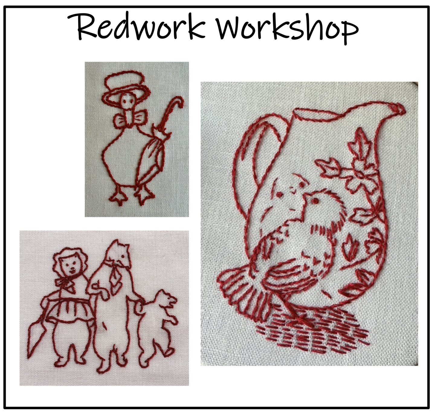  Vintage America: An Introduction to Traditional Redwork with Sienna Larson (one-day) - July 8th